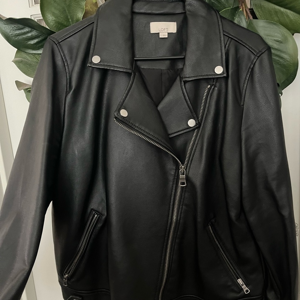 LOFT black leather jacket